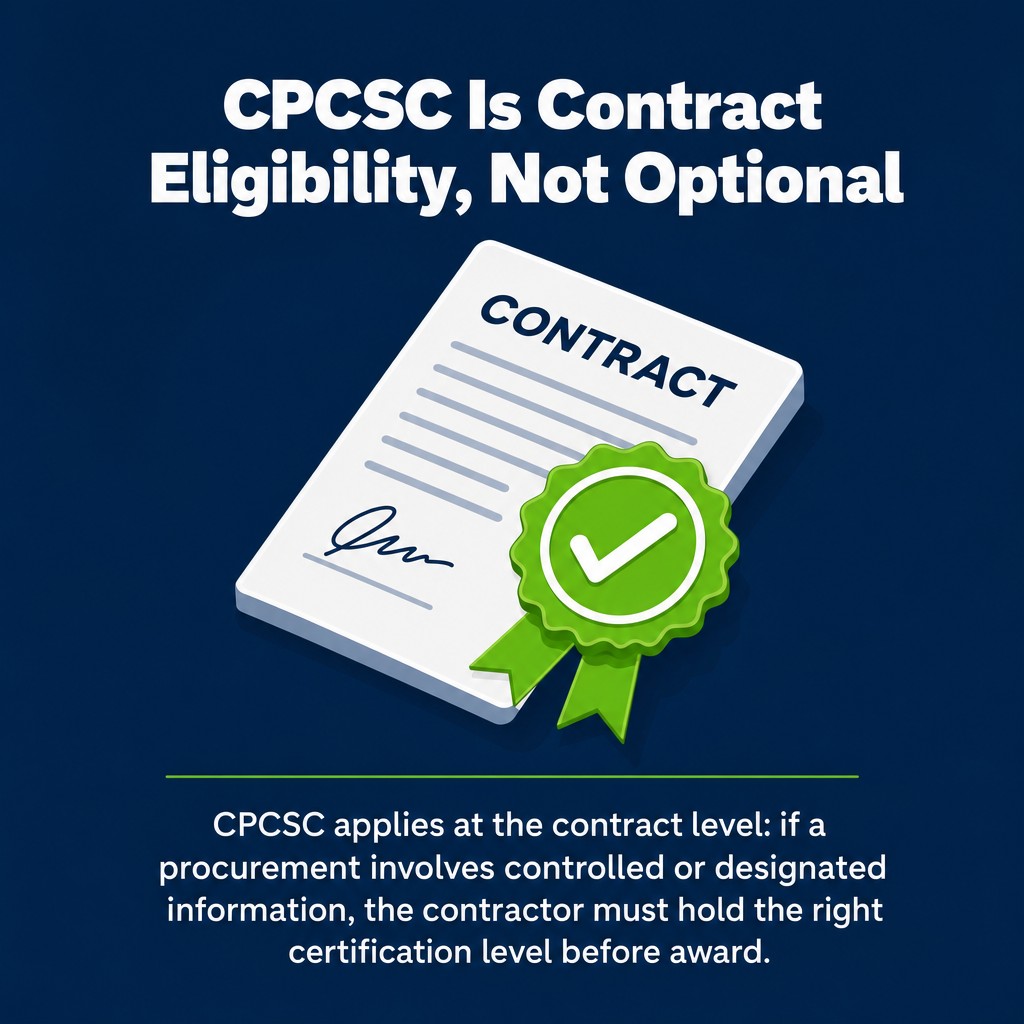 CPCSC Is Contract Eligibility, Not Optional